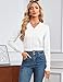 Warmrole Womens Cardigans White Cropped Sweaters Long Sleeve Button Down Bolero Shrugs for Dresses, Jeans, Medium