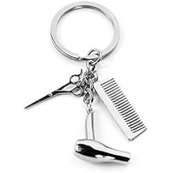 Porta Telefono Para Auto Oyfel Metal Llavero Trousseau Port Llave Decorativo secador Peine Coche Souvenir Regalo con Colgante Accesorios de Bolsa de teléfono Bolso portátil de Puesta de decoración de Auto Silver