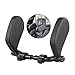 Alpha Rider - Reposacabezas para coche, protección del cuello con barra deslizante ajustable, viaje para adultos y niños, 24 cm, color negro