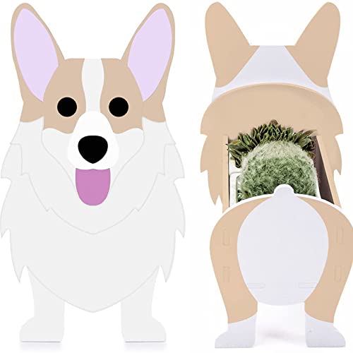 LIBOOI Dog Planter, Animal Flower Planter Pot Outdoor Plants, Samoyed Gift Dog Lovers - Image 2
