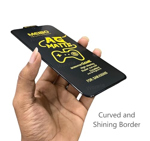 Image of WonRia Matte Screen Guard Protector For Samsung A35 / Samsung A55 (5G) Smartphone Matte Tempered Glass Edge To Edge [Anti-Fingerprint|Anti-Glare|Shinning Border]-(Made Of Glass)