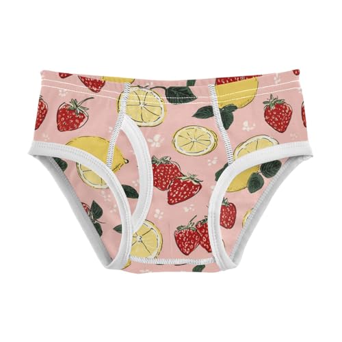 Wusikd Strawberries Lemons Boys' Underwear Cotton Pink Boys Briefs Soft Toddler Underwear 2T