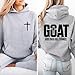 Goat God Over All Things Sweatshirt, Christian Hoodie, Religious Season Tee, Christian Tee, Bible Verse Tee, Faith T-Shirt, Goat Jesus Sweatshirt Multicolor