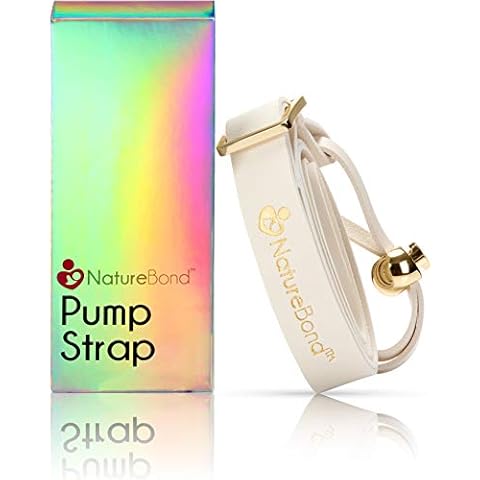 NatureBond Pump Strap for Silicone Breast Pump/Breastfeeding/Breastmilk Saver (Ivory Gold) Cover