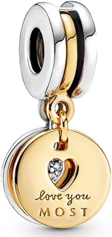 9 Pack Silver Bead Charms for Bracelets and Necklaces Charm for Woman Cubic Zirconias Dangle Pendant Jewelry Beads Set - Image 3