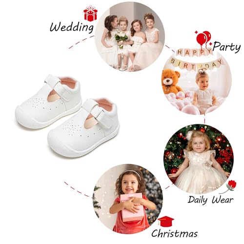 Image of PHIRAMIN Toddler Girl Mary Jane Dress Shoes-Little Girl School Uniform Shoes for Wedding Party