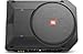 JBL BassPro SL2 Aktiv Subwoofer Auto Set - Car hifi Untersitz Bassbox Gehäuse mit Bassreflex Woofer box groß 200mm und 125 Watt aktiver Verstärker, Schwarz, 44