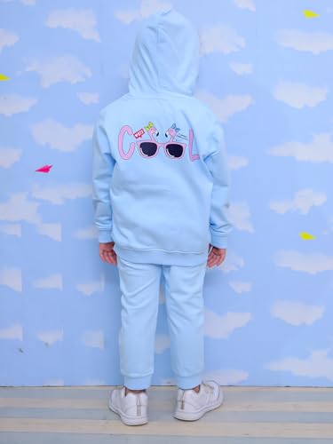 Image of The Mom Store Kids Sweatshirt With Joggers Set| Cotton With French Terry | Cute Prints | Warm | For Boys & Girls | Trendy Winter Sets For Kids | Hoodie And Sweatpant Set
