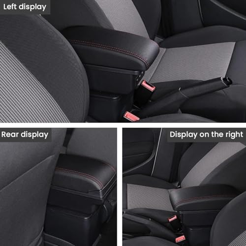 Image of STHIRA Premium Armrest for Car Car Arm Rest with Storage Compartment for All TATA Tiago Models Durable Arm Rest Cushion for Car Hand Rest for Car Enhance Comfort and Organize Front Seats