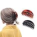 Produktbild Nicute Haarklammer Schwarz und Braun Haarspangen Anti-Rutsch Große Haarklammer Haarklemme Set Haarschmuck für Frauen und Mädchen
