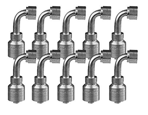3/8 Hose X 1/2 Female JIC 90 Degree Swivel | 10 Pieces | Bite The Wire BW Series Hydraulic Crimp Fitting