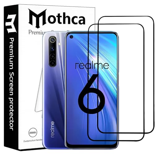 Image of Mothca Military-Grade Tempered Glass for Realme 8 5G / 7 /6 / 6i / Narzo 30 /30 Pro / 20 Pro with Edge to Edge Coverage - Case Friendly & Bubble-Free Installation Kit (Pack of 2)