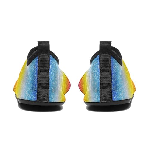 Rainbow Glitter Sparkle Water Shoes for Women Men Quick Dry Swim Beach Shoes for Swimming Pool3