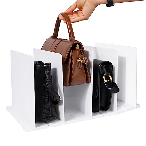 BOFUNX 5pcs Divisores de Estantería con Estantes Básicos Separadores de Balda Organizador de Armario Cocina Oficina Dormitorio para Almacenamiento y Organización de Bolsos Toallas Libros