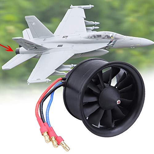 Hélice RC 11 Lames, Hélice de Ventilateur avec Moteur Hélice d'avion RC Pièces d'avion Grande Hélice de Ventilateur pour EDF 50mm accessoires de Modèle d'avion RC (KV4300 4S)