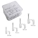 Produktbild Ulable Cable Clips Kabelschelle Runde Kabelclips 6 mm, 7 mm, 8 mm, 10 mm, weiß, 400 Stück, mit tragbarer PP-Kiste