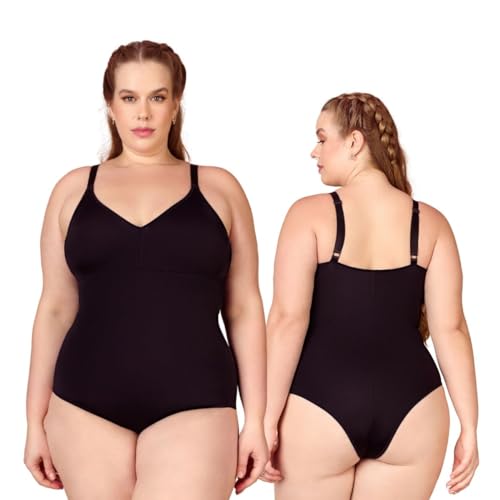 Cinta Body Modelador Plus Size Alta Compressão sem Bojo Preto 58