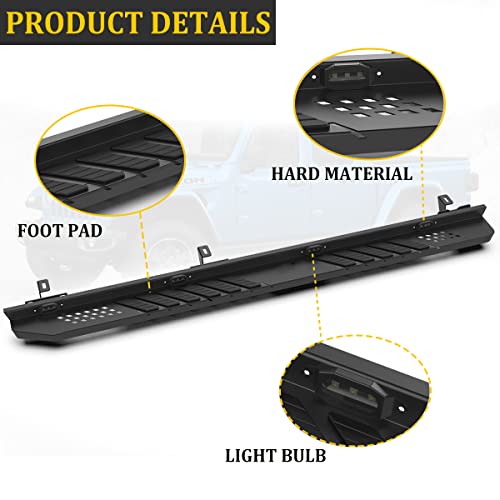 Estribos JT Gladiator con luz LED para Jeep Gladiator 4 puertas miniatura 2