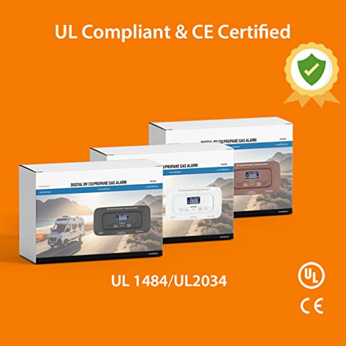 Pangaea Rv Carbon Monoxide & Propane Dual Gas Detector - Hard-Wired Dc 12V, Large Lcd Display, 85Db Loud Alarm, Easy Rest/Test Button - Ultimate Safety For Your Adventures #TOP5