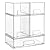 Vtopmart Stackable Storage Drawers Set of 5, Clear Plastic Organizer Bins for Beauty Supplies,Ideal for Vanity, Bathroom,Cabinet,Pantry Organization