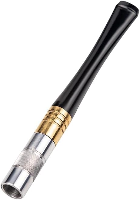 Dr. Watson - 3.9" Art Deco Metal Cigarette Holder, fits Regular Cigarettes, Great for Roll ups (Also Available in Extra Slim Size)