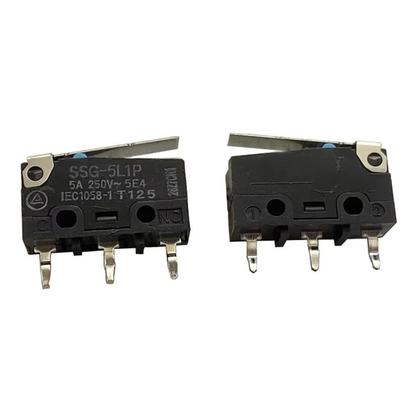 2PC SSG-5L1P マイクロスイッチ 3ピン ストレートシャンク トラベルリミット リセットスイッチ 5A250V