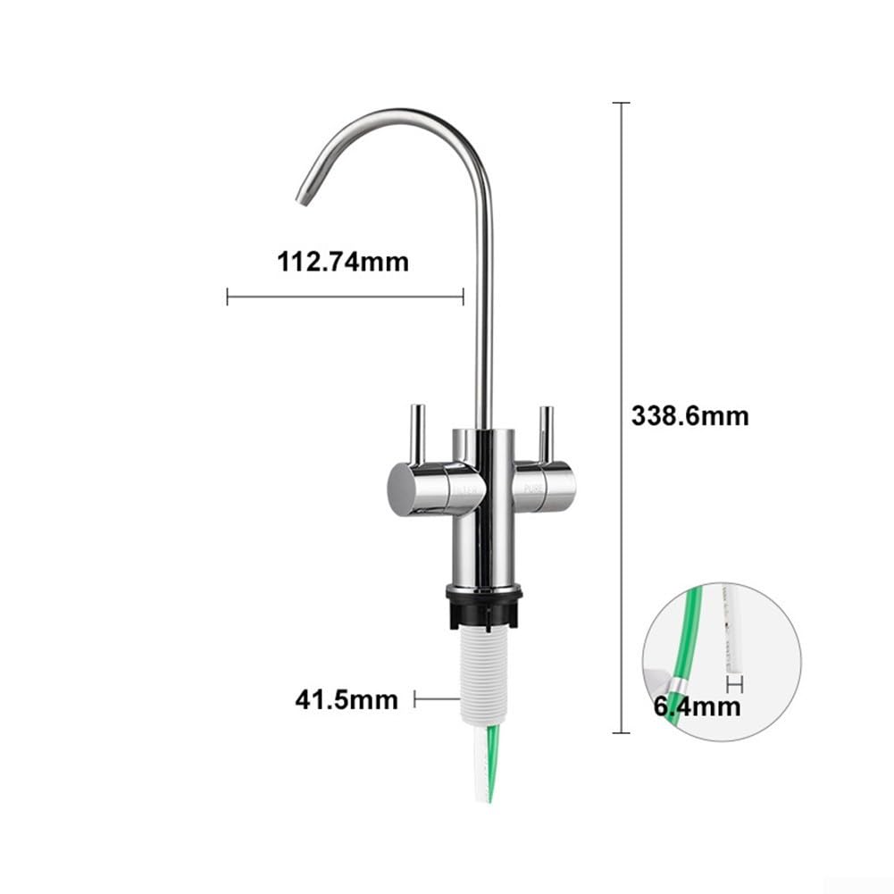 Rubinetto girevole per camper, rubinetto singolo per acqua fredda o calda e fredda, per camper, bagno, cucina, rimorchio, barca, finitura cromata, corpo in ABS con acciaio inossidabile Ou