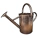 SunnyTong Galvanized Steel Watering Can MetalÂ Watering Can for Outdoor Plants with Copper Accents, 1 Gallon, Copper