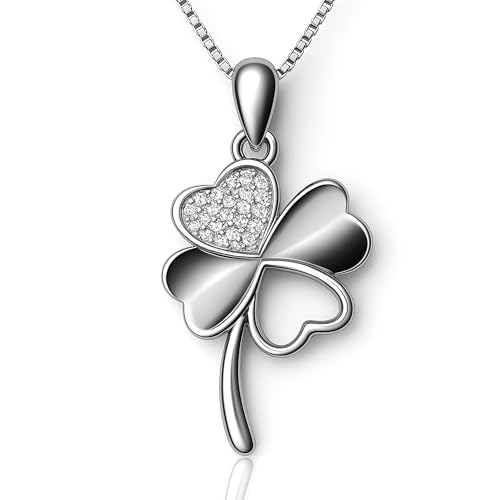 DARLOK Collar Mujer Plata de Ley 925, Colgante Mujer, Regalo Aniversario Pareja, Regalo Cumpleaños Madre, Amiga, Novia, Hija, Esposa, Cumpleaños o Navidad, Cadena Plata