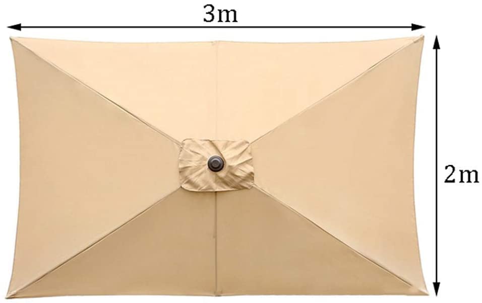 Parasol rectangulaire de jardin inclinable à manivelle pour bloquer le soleil sur la terrasse - 3