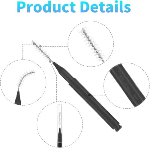 Image of 40Pcs Interdental Brush Braces Oral Clean Floss Tool Black Dental Toothpick | Cleaners Tooth Tool Interdental Brush Narrow Space Brush For Adult Dental Brush Easy Cleaning between teeth
