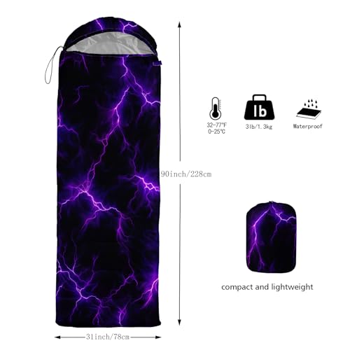 Image of QOOMO Camping Sleeping Bags,3 Season Warm & Cool Weather,Lightweight,Waterproof Sleeping Bags for Adults & Kids,Traveling,and Outdoors,Camping Gear Equipment