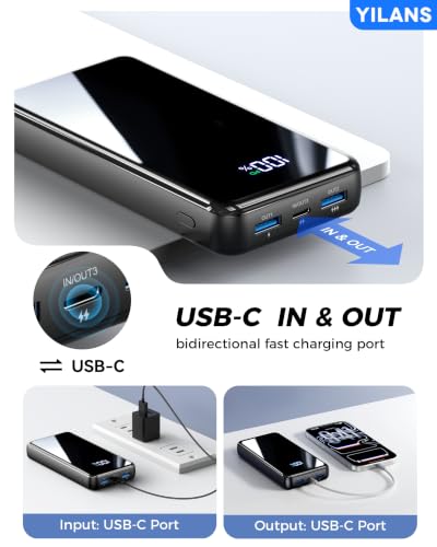YILANS JM4 Pro 50000mAh Power Bank – 22.5W USB-C PD, 4 Built-in Cables — view 7
