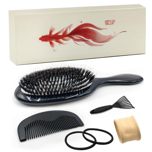 No Shampoo Boar Bristle Brush Set