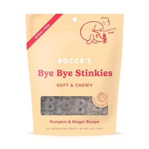 Bocce's Bakery Digestive Support Dog Treats, Wheat-Free Pumpkin Ginger, 6 oz Bag