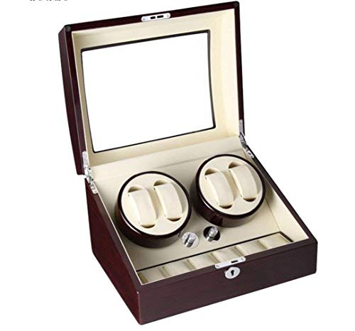 Caja de viento para 4 relojes automáticos con 6 organizadores y 5 modos de giro 3