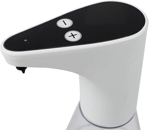 Miniatura 2 de Home Basics - Dispensador de jabón compacto automático sin contacto de 16 onzas, color blanco, niveles de dispensación ajustables para lavado de