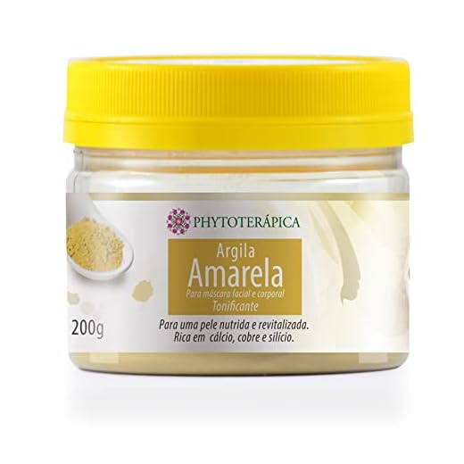 PHYTOTERAPICA- Argila Amarela -Aromaterapia -Máscara facial e corporal -Para pele nutrida e revitalizada, elimina resíduos, previne o envelhecimento precoce e auxilia na remoção de mancha solar - 200g