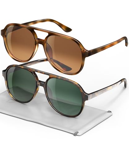 Retro Aviator Sunglasses for Women Sunglasses Polarized Classic 70s Vintage Trendy Square Aviators