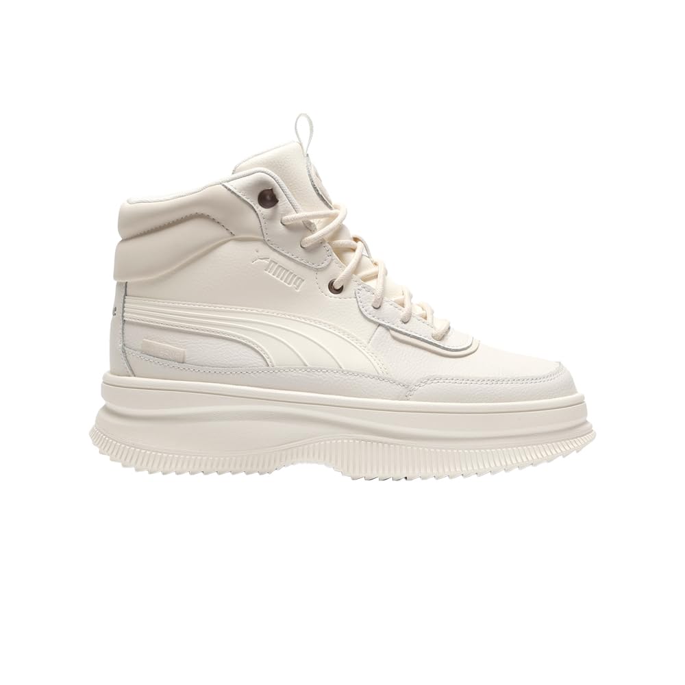 PUMA Womens Mayra Ptx Round Toe Lace Up Casual Boots Ankle Low Heel 1-2 - White - Size