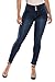 curvify High Waisted Butt Lifting Stretch Jeans | Slimming Lift Skinny Jeans 837 (NattyBlue 6)