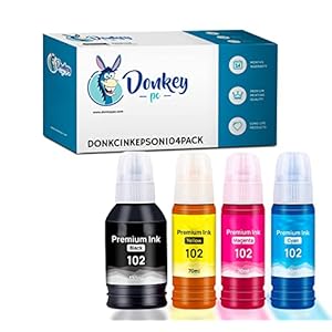 Donkey pc 104 inkt voor Epson Ecotank ET-2700 ET-2710 ET-2720 ET-2711 ET-2712 ET-2714 ET-2715 ET-2726 ET-4700 ET-2750 3700 ET -3750 ET-4750 ET-4750 50 ET-15000