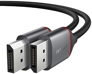 iVANKY DisplayPort Cable, [Updated New Model] High Speed DP Cable, 2K@165Hz, 2K@144Hz, 4K@60Hz, 3D, DisplayPort to DisplayPort Cable, Compatible Laptop, PC, Gaming Monitor, TV - 2M