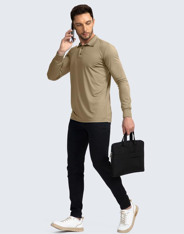 Men's Polo Shirt Long Sleeve Golf Shirts Lightweight UPF 50+ Sun Protection Cool Shirts for Men Work Fishing Outdoor - Image 6
