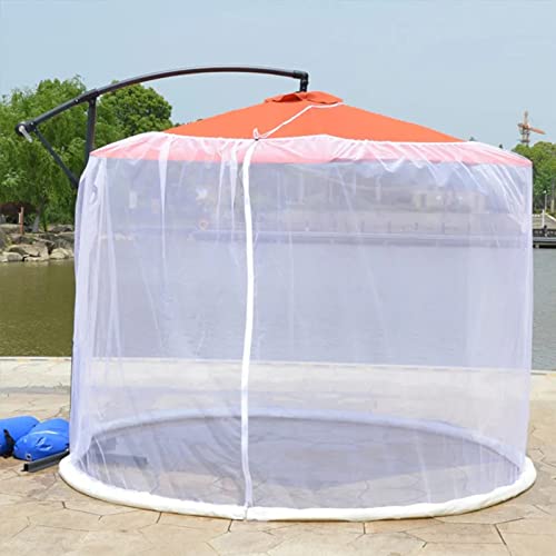 Zanzariera Per Ombrellone Lalago 335x240 Cm, Con Cerniera E Protezione Anti-insetti, Nero, Ideale Per Terrazze E Giardini