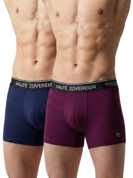 haute zovereign Men’s Cotton Trunk Underwear - Breathable Stretch Cotton, Moisture-Wicking, No-Marks Waistband - Innerwear for Men | Everyday Comfort-picture-26