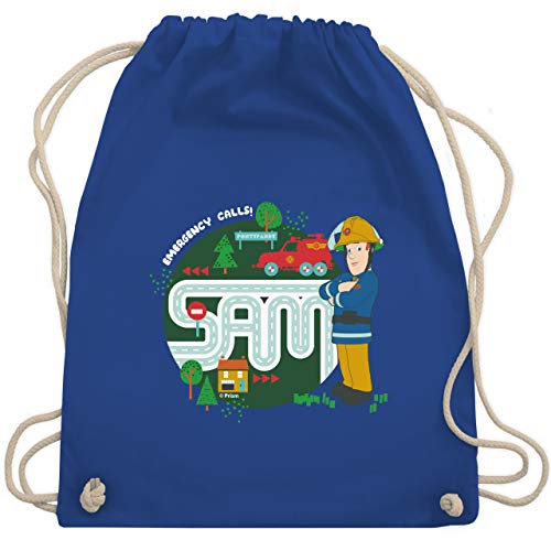 Feuerwehrmann Sam Tasche - Emergency calls - Sam - Venus - Unisize - Royalblau - Fun - WM110 - Turnbeutel und Stoffbeutel aus Baumwolle
