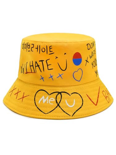 Image of Packable Reversible Printed Bucket Hat Unisex for Men Women Beach Fisherman Cap