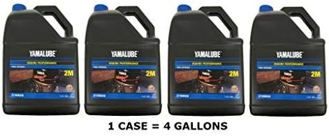 Yamaha OEM Yamaha Yamalube Outboard Marine Performance 2-Stroke Tcw-3 Oil Case Of 4 Gallons, LUB-2STRK-M1-04x4-1