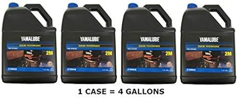 Yamaha Yamalube Outboard 2M Marine 2-Stroke Oil- 4 Gallons, #LUB-2STRK-M1-04
